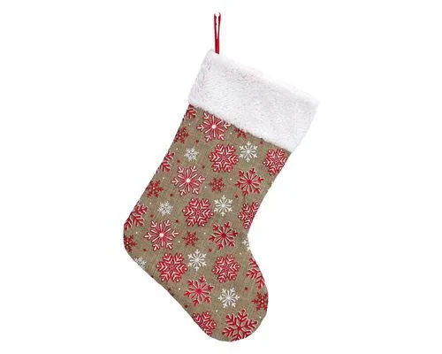 Bota de navidad Jute Cotidiana flores 38 cm