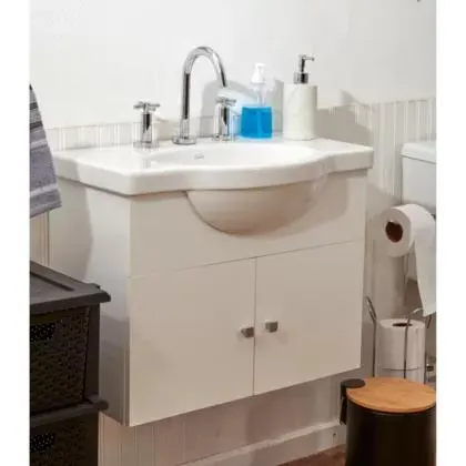 Vanitory de colgar Venecia con mesada de 1 agujero 64 cm