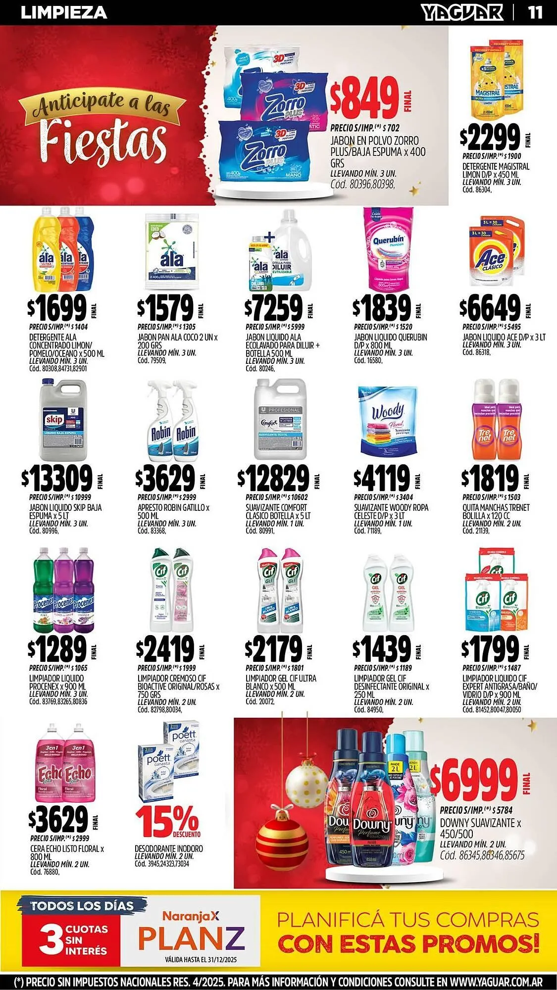 Ofertas de Catálogo Supermercados Yaguar 8 de diciembre al 14 de diciembre 2025 - Página 14 del catálogo