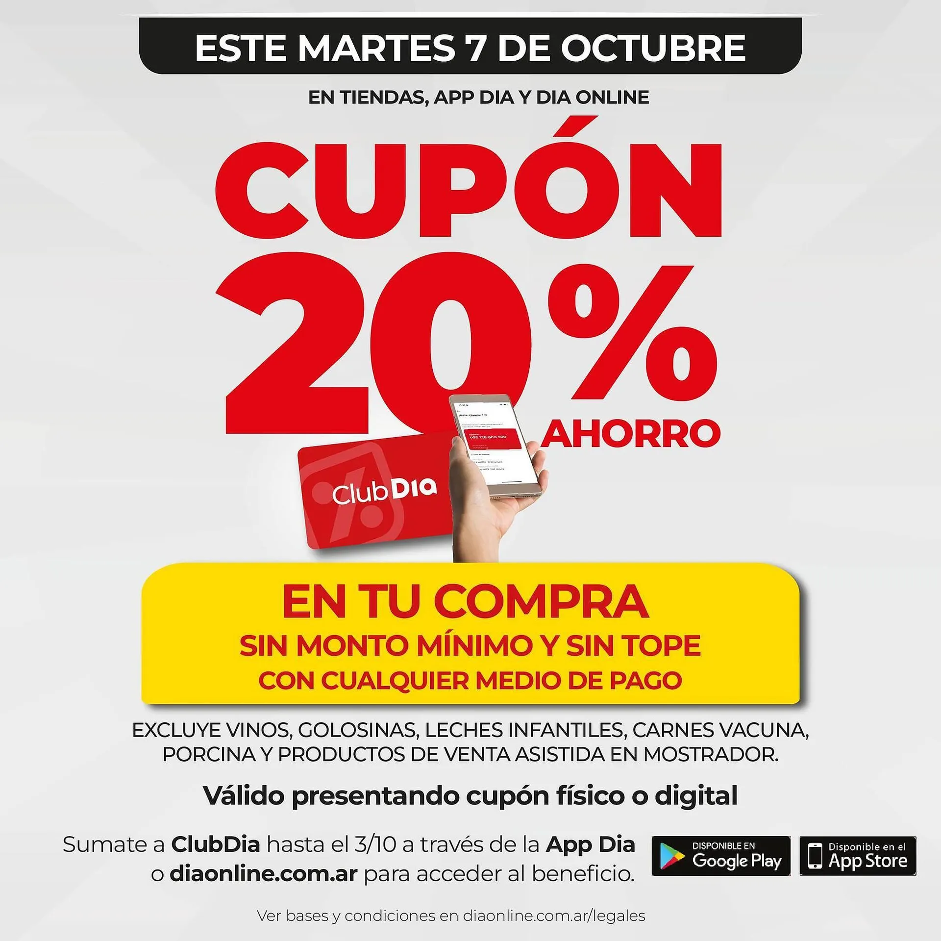 Ofertas de Folleto Supermercados DIA 7 de octubre al 7 de octubre 2025 - Página 1 del catálogo
