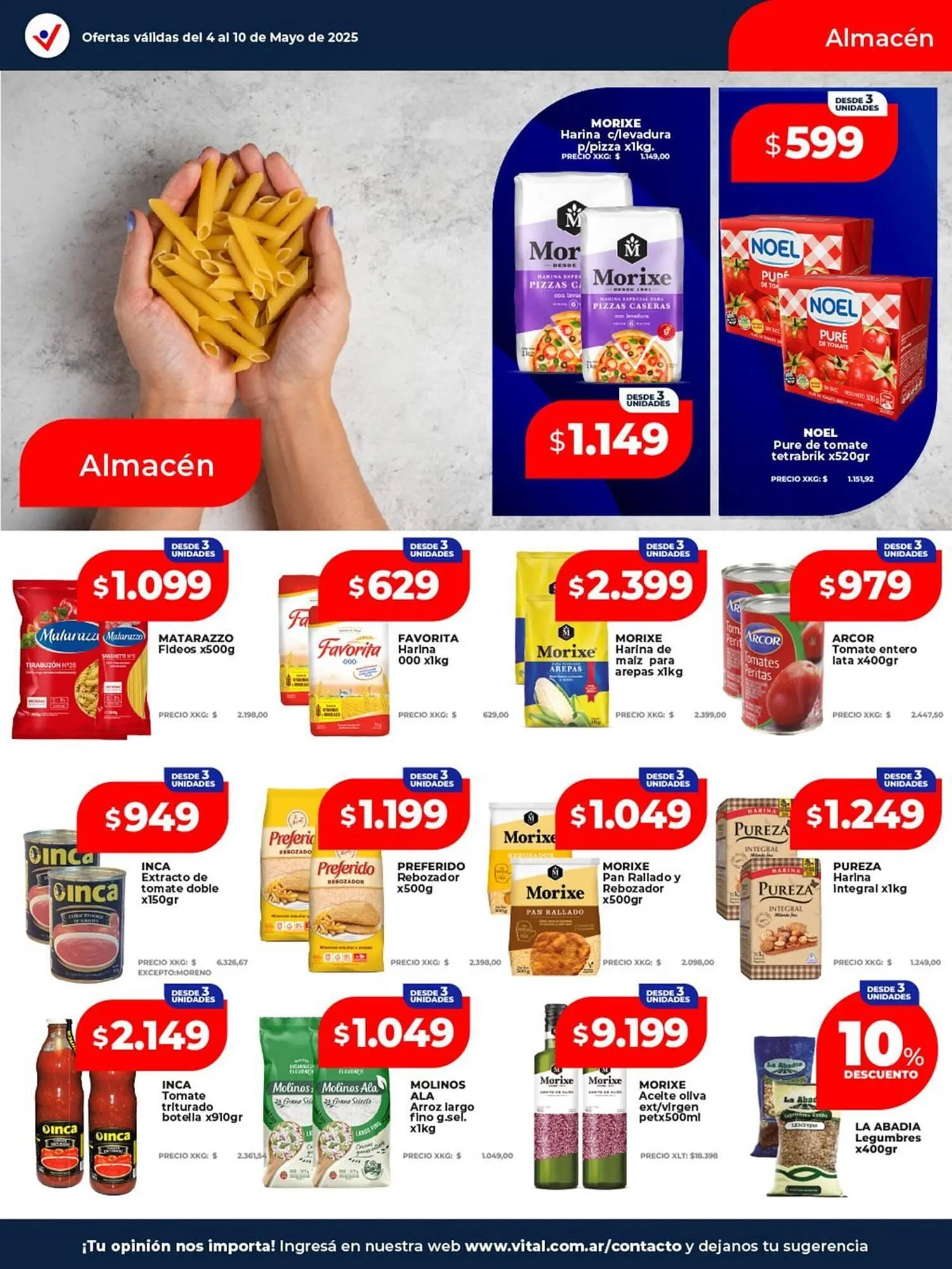 Ofertas de Catálogo Supermayorista Vital 4 de mayo al 10 de mayo 2026 - Página 10 del catálogo