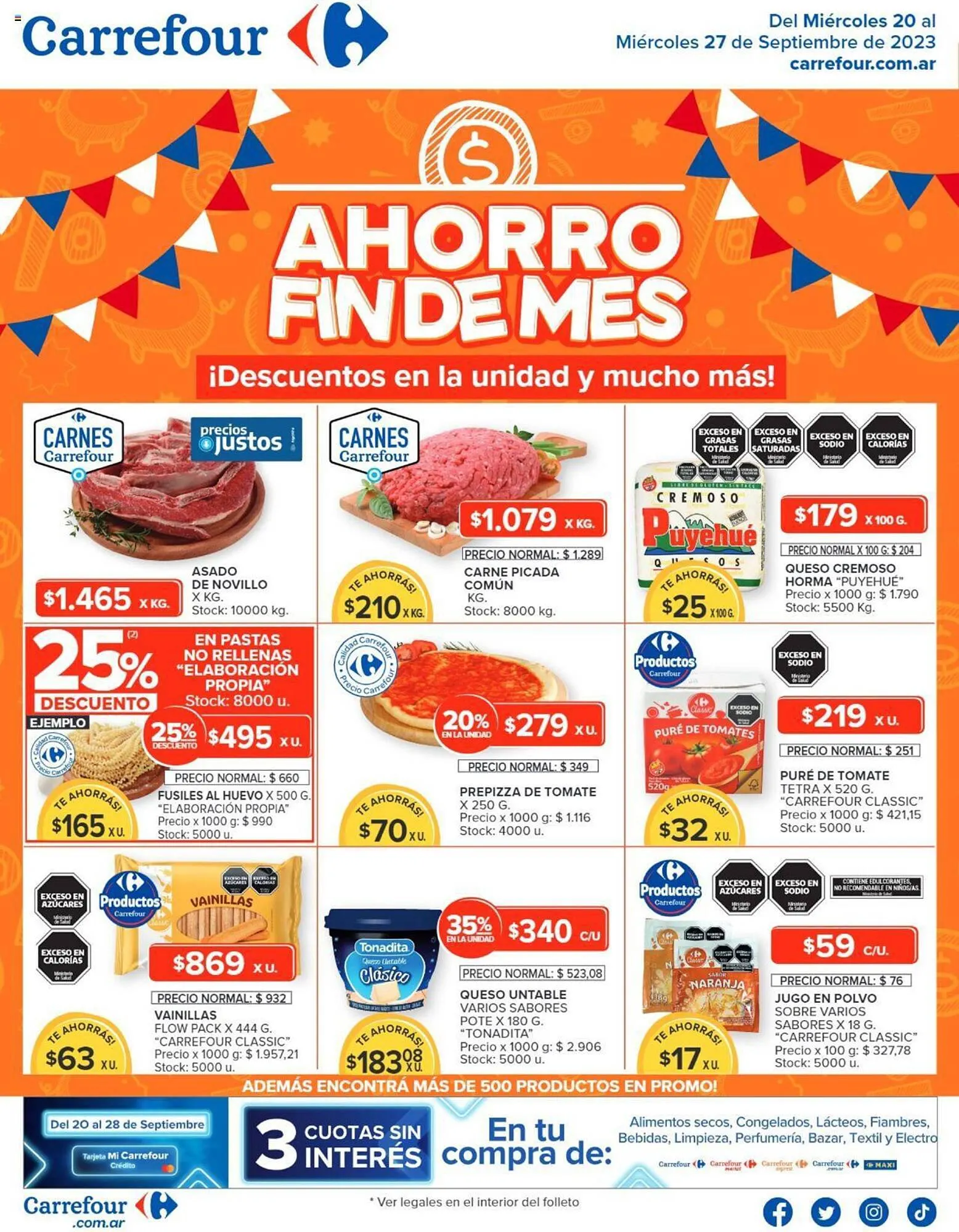 Ofertas de Catálogo Carrefour 20 de septiembre al 27 de septiembre 2023 - Página 1 del catálogo