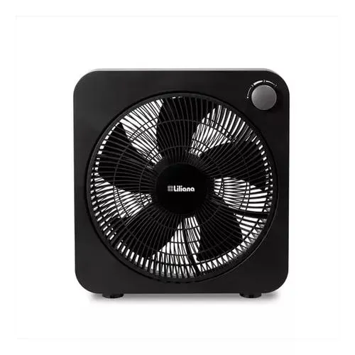 Ventilador De Piso Liliana Vt12 Turbo Negro Con 5 Palas, 12