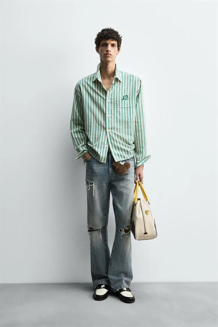 CAMISA RAYAS PARCHE PLUTO HARRY LAMBERT FOR ZARA X DISNEY
