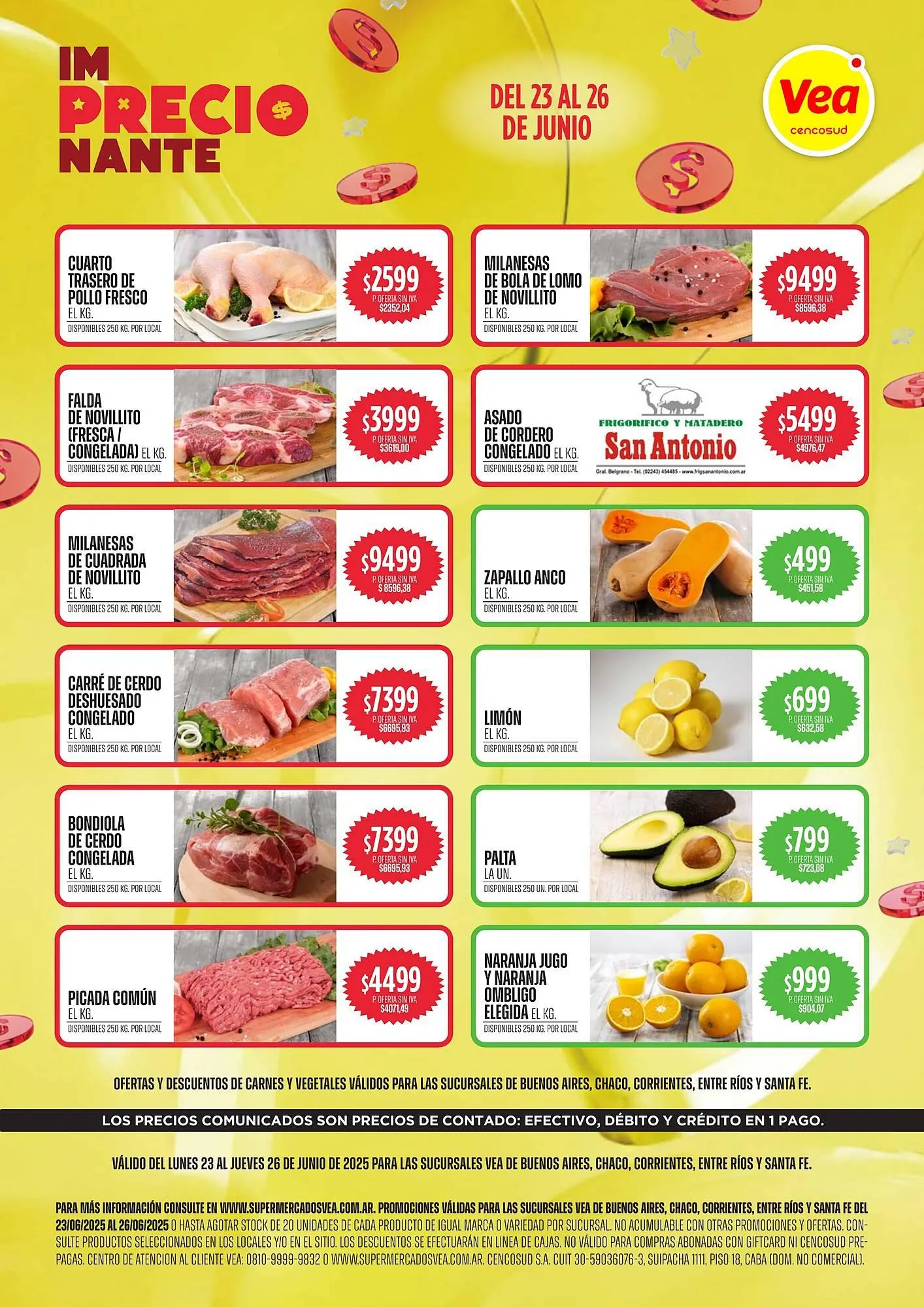 Ofertas de Catálogo Supermercados Vea 23 de junio al 26 de junio 2025 - Página 1 del catálogo
