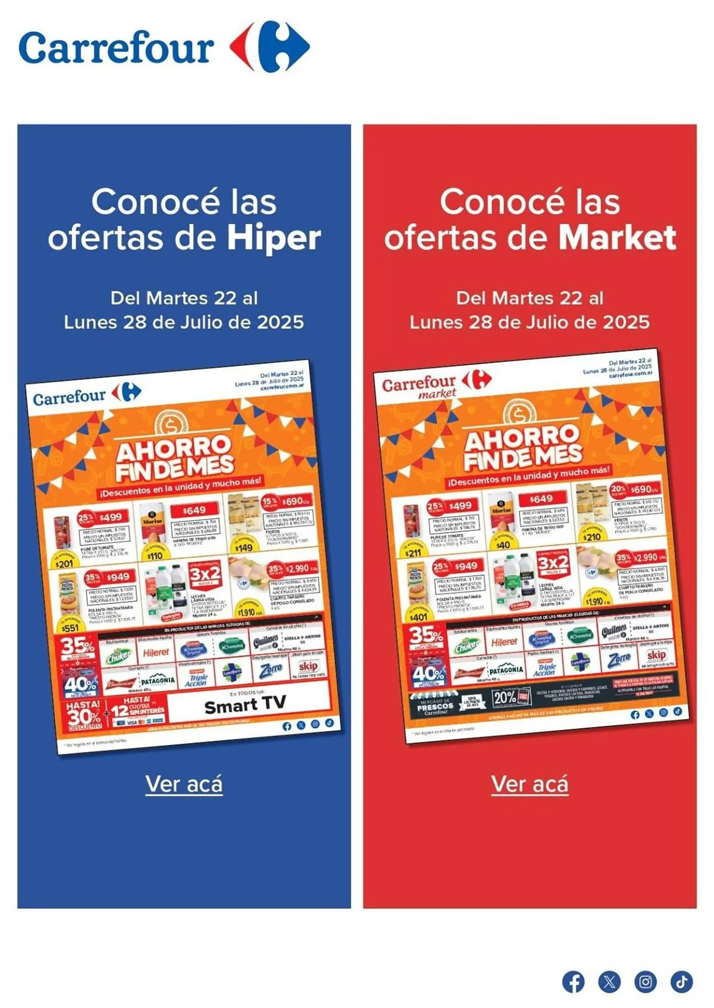 Ofertas de Catálogo Carrefour 22 de julio al 29 de julio 2025 - Página 1 del catálogo