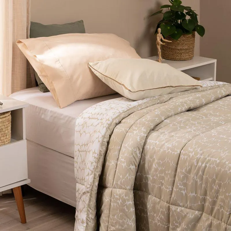 Plumón Sintético Twin Size Reversible Grieta