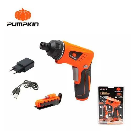 Kit Atornillador Inalámbrico Pumpkin 4v 14 Piezas 50332