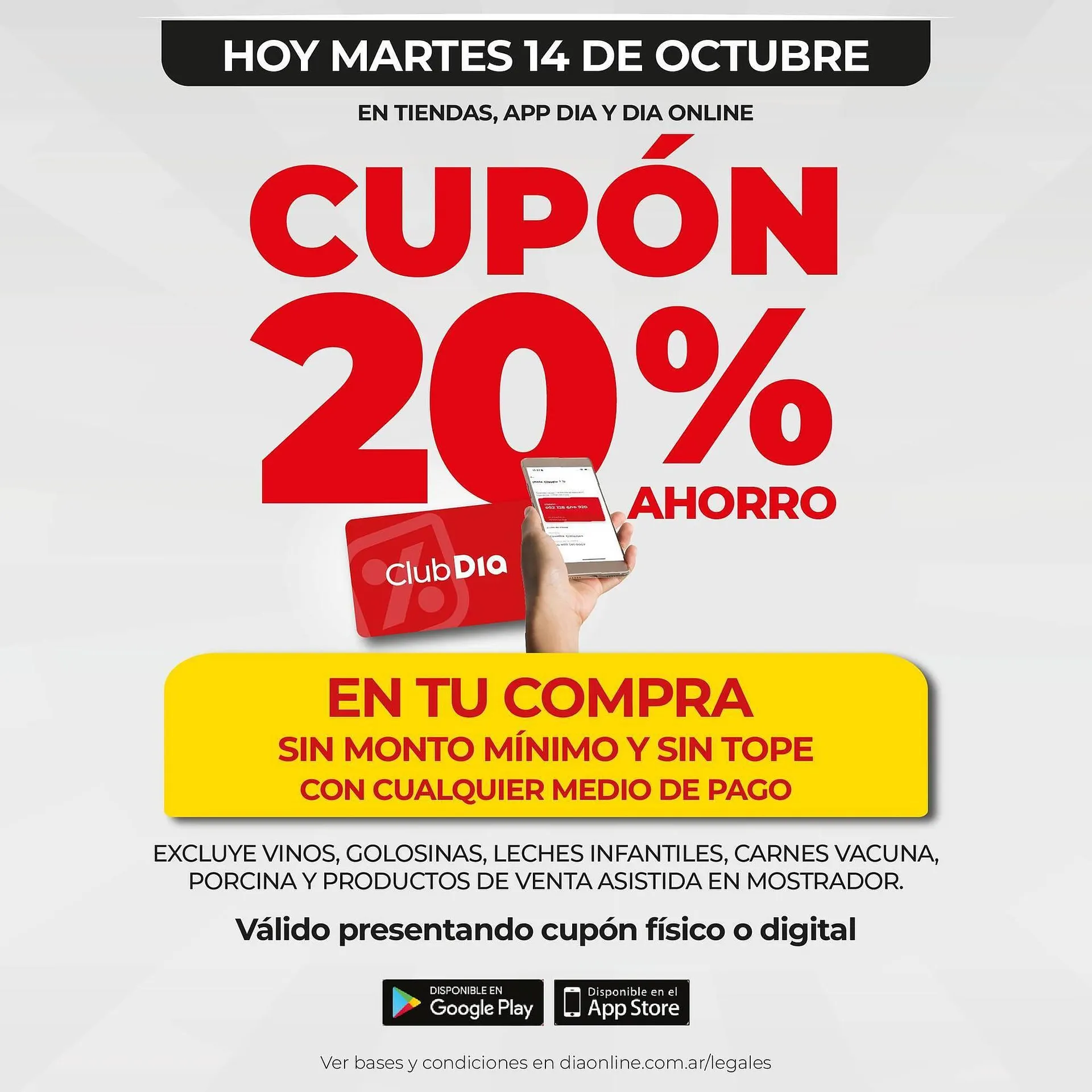 Ofertas de Folleto Supermercados DIA 14 de octubre al 14 de octubre 2025 - Página 1 del catálogo
