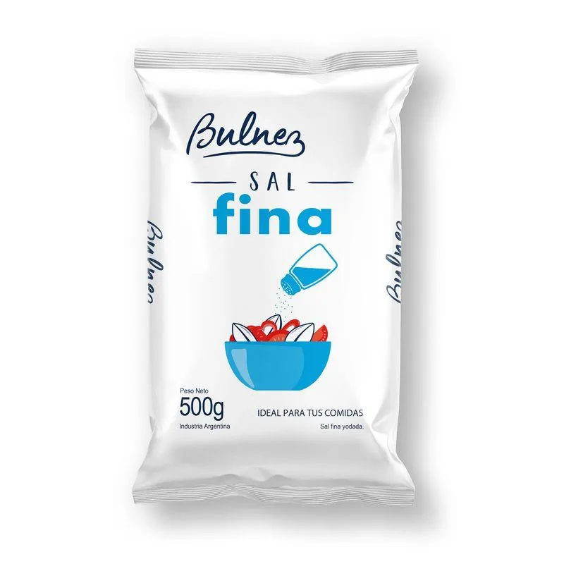 Sal fina Bulnez en bolsa 500 g.