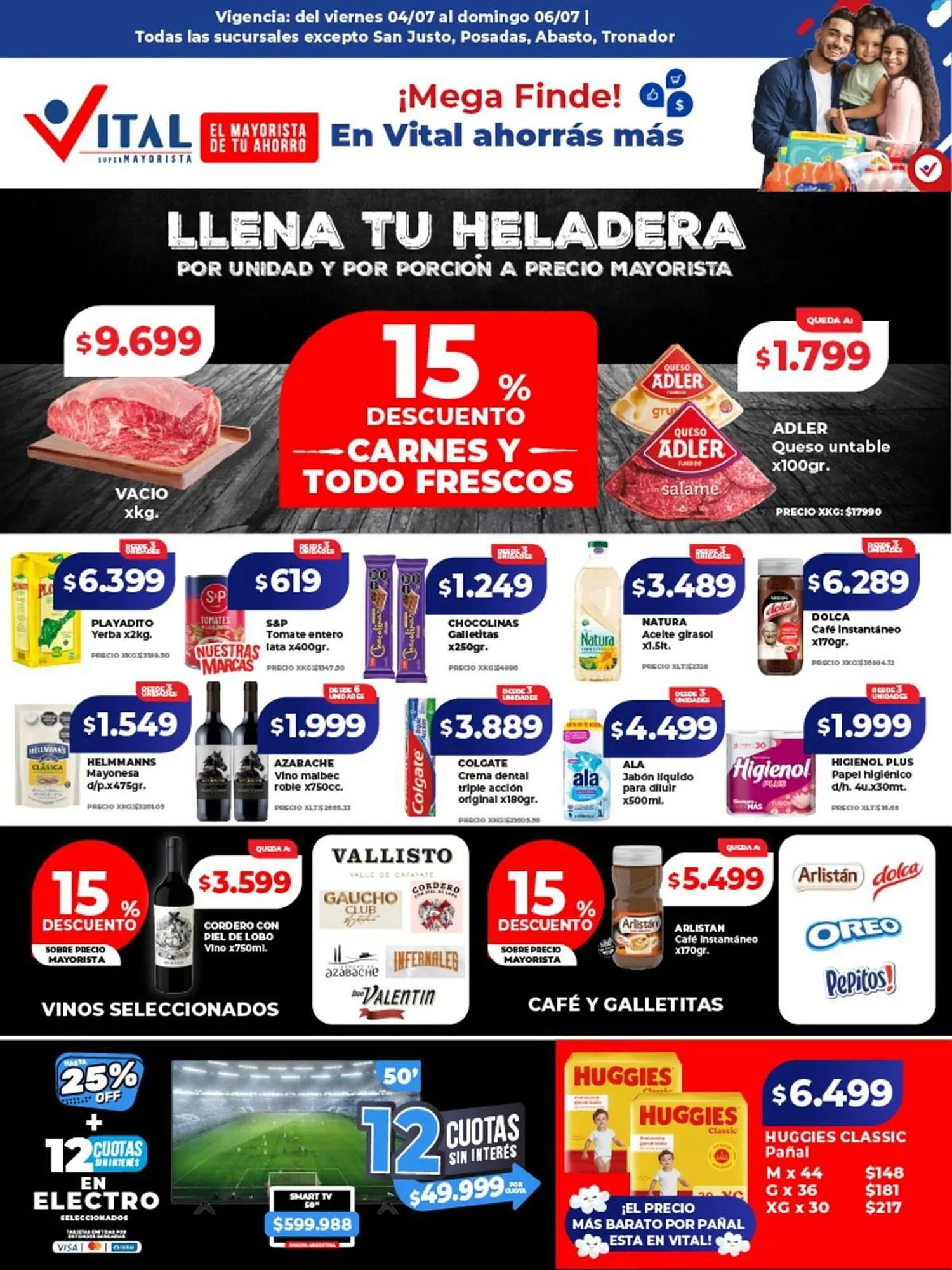 Ofertas de Catálogo Supermayorista Vital 4 de julio al 7 de julio 2025 - Página 1 del catálogo