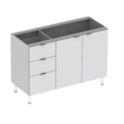 Bajo mesada comfort blanco 120 cm