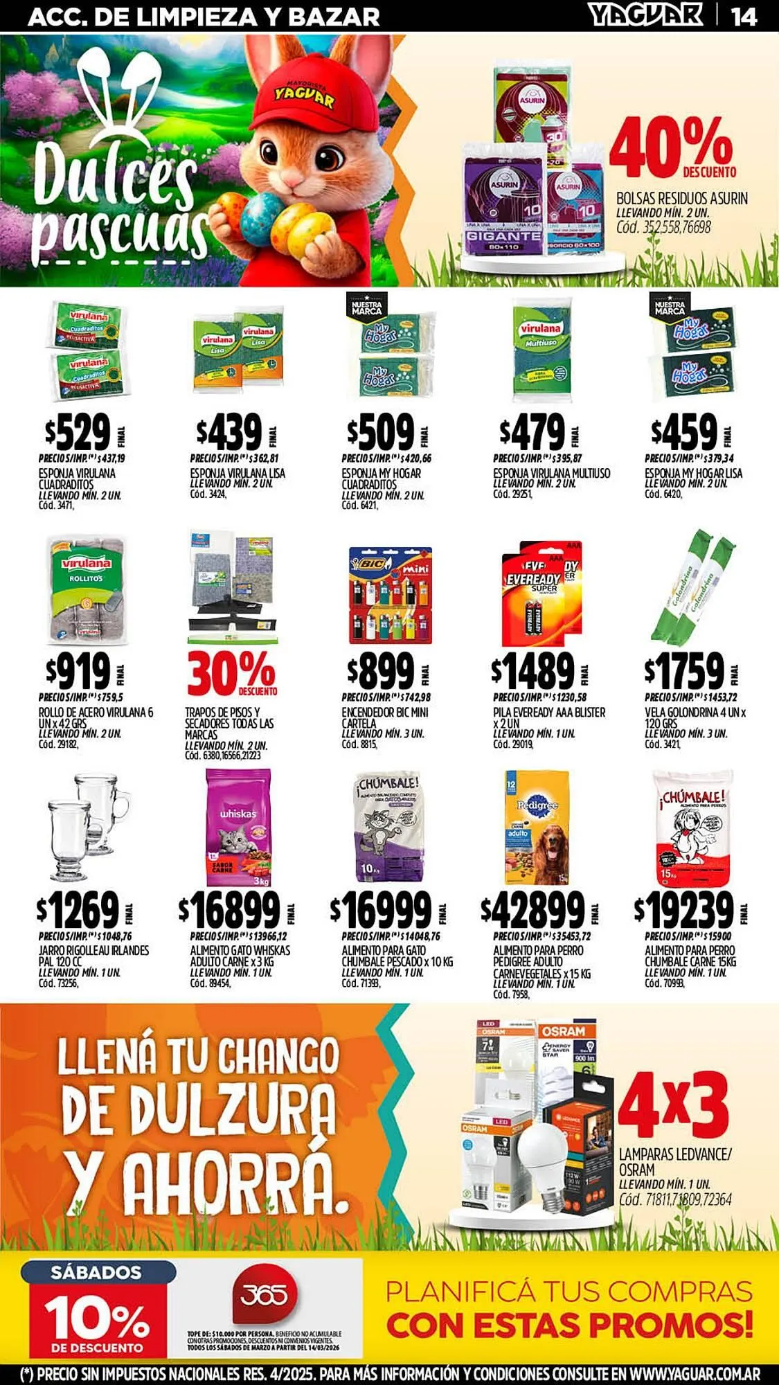 Ofertas de Catálogo Supermercados Yaguar 16 de marzo al 30 de marzo 2026 - Página 14 del catálogo