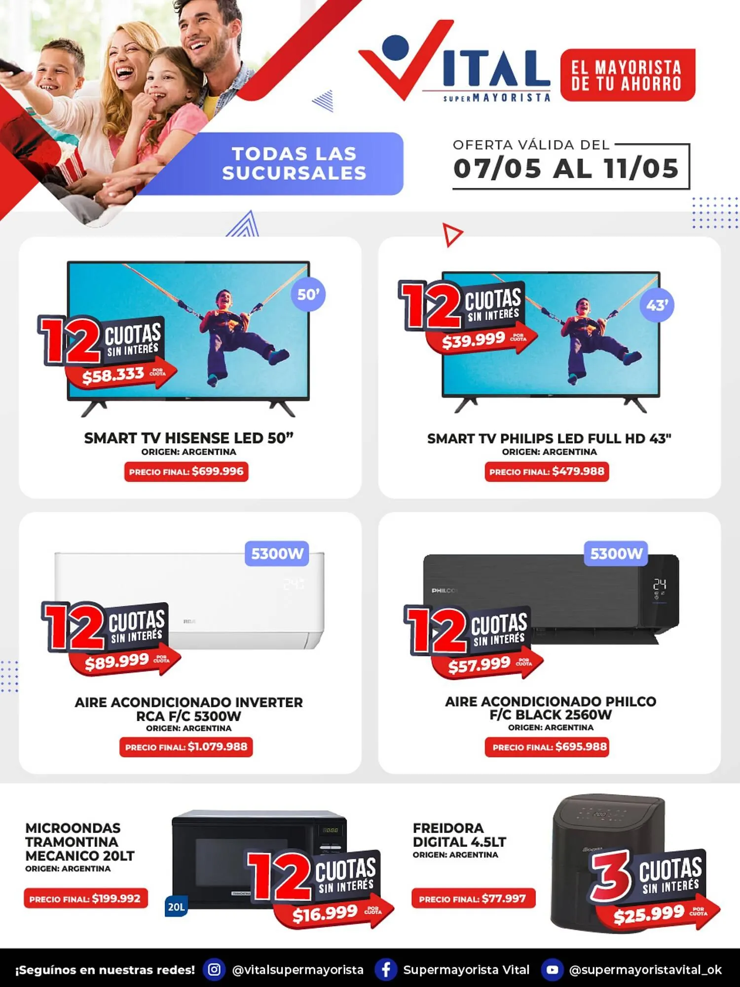 Ofertas de Catálogo Supermayorista Vital 7 de mayo al 11 de mayo 2025 - Página 1 del catálogo