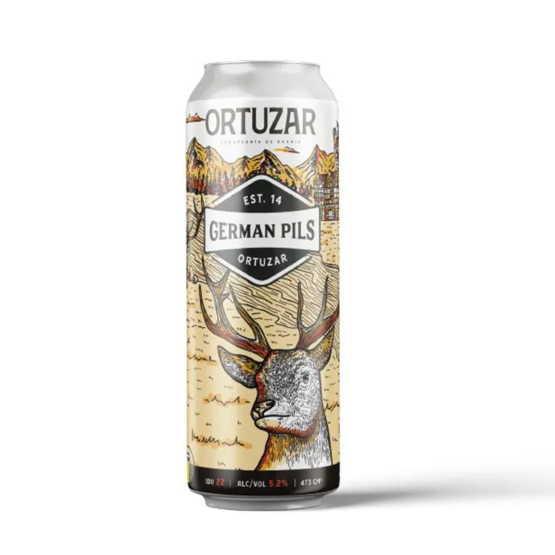 Cerveza German Pils Ortuzar 473 Ml.