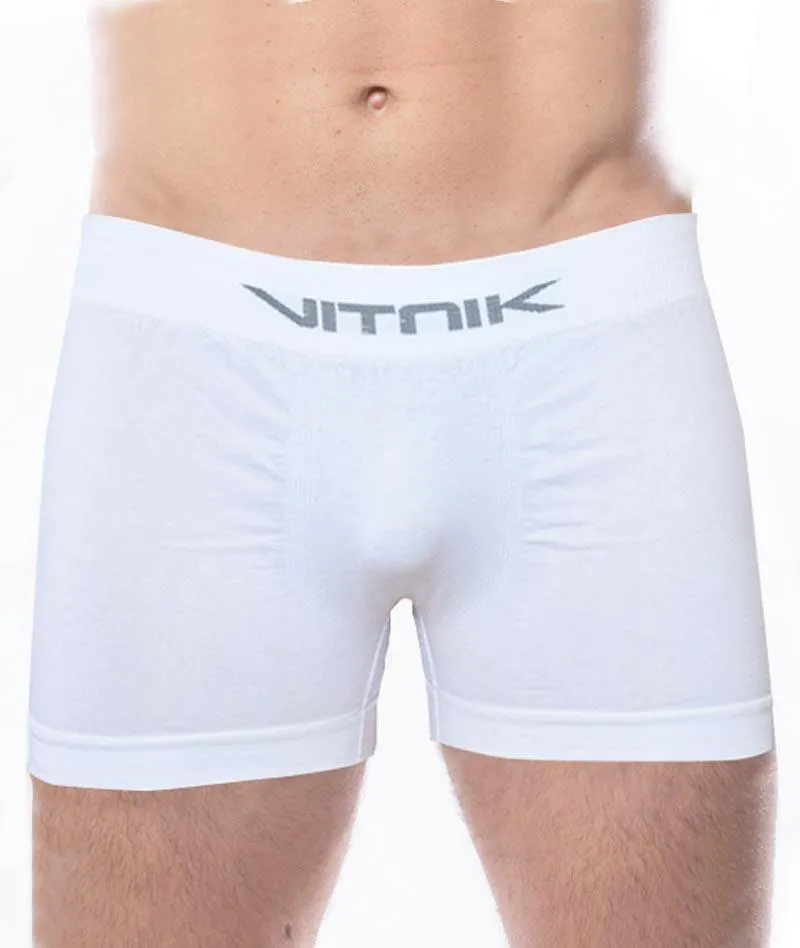 Boxer seamless algodón básico con logo a contratono