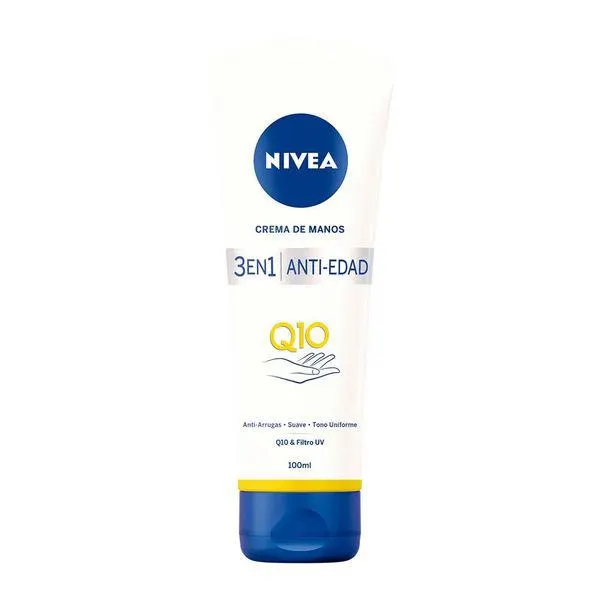 Crema de Manos Antiedad Nivea Q10 Plus 3 en 1 x 100 ml
