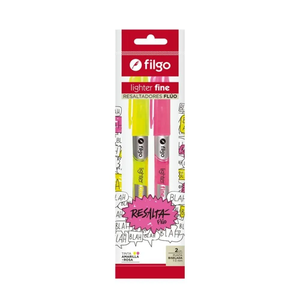 Resaltador LIGHTER FINE / Flúo am + ro
