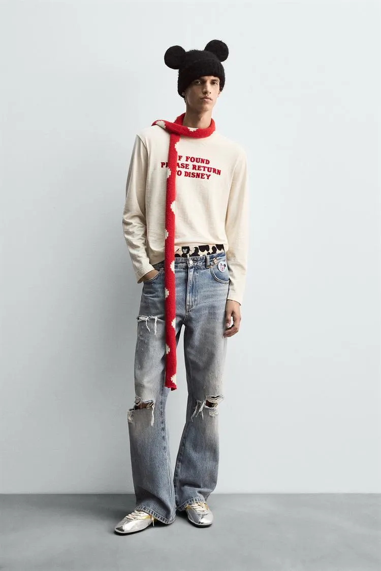 CAMISETA TEXTO HARRY LAMBERT FOR ZARA X DISNEY