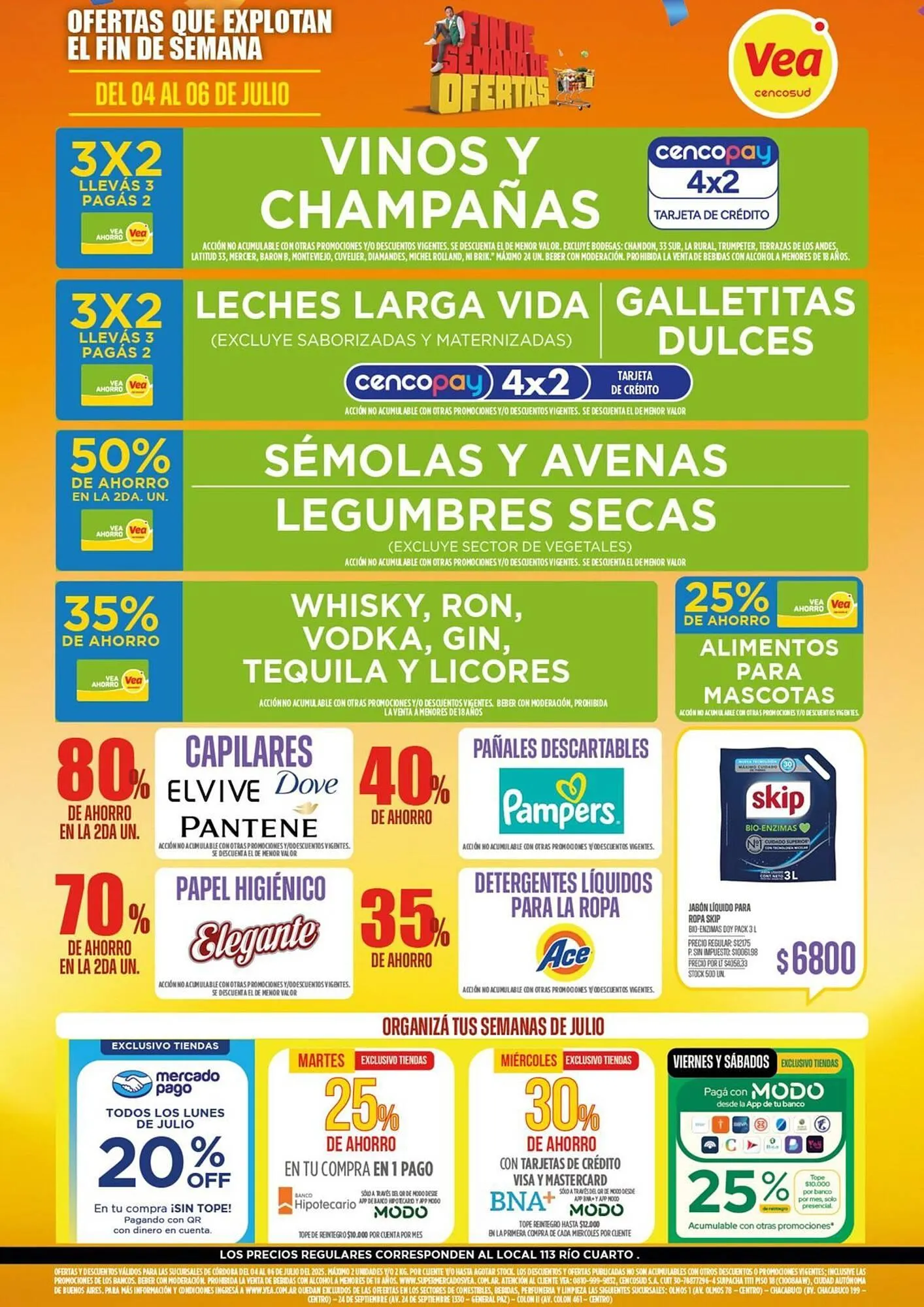 Ofertas de Catálogo Supermercados Vea 4 de julio al 6 de julio 2025 - Página 1 del catálogo