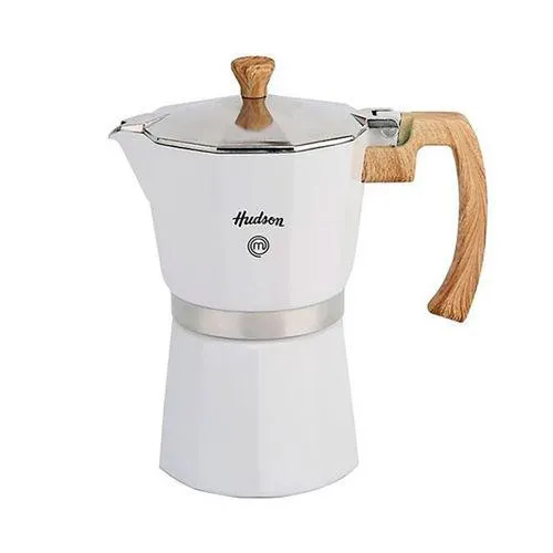 Cafetera Estilo Italiano Hudson 9 Tazas Blanco