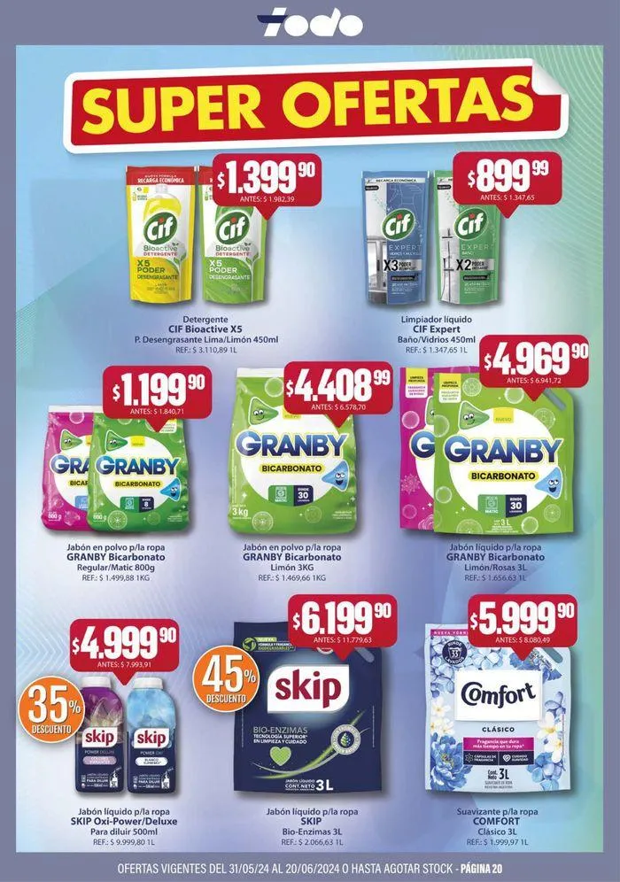 Ofertas de Catálogo Supermercados Todo 31 de mayo al 20 de junio 2024 - Página 20 del catálogo