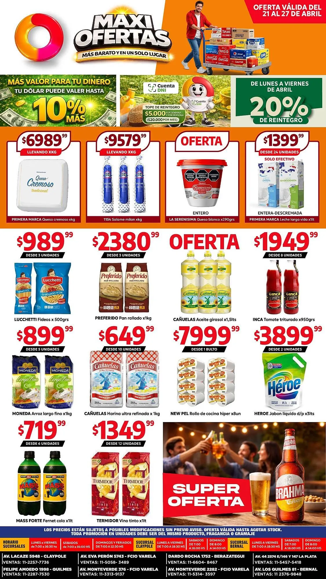 Ofertas de Catálogo Maxi Ofertas 24 de abril al 27 de abril 2026 - Página 1 del catálogo