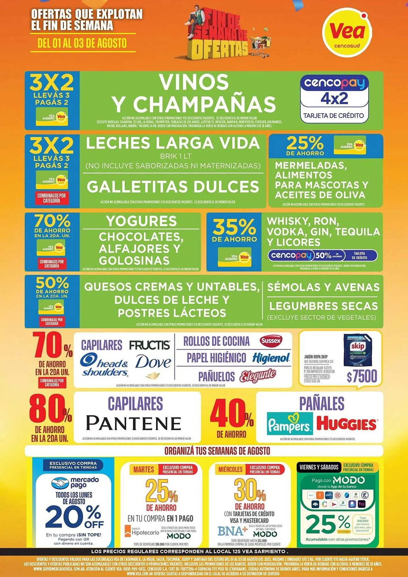 Ofertas de Catálogo Supermercados Vea 1 de agosto al 3 de agosto 2025 - Página 1 del catálogo