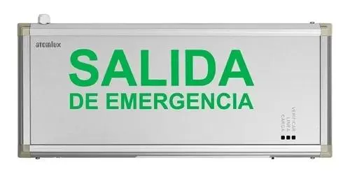 Cartel De Salida De Emergencia Luminoso A Leds Atomlux