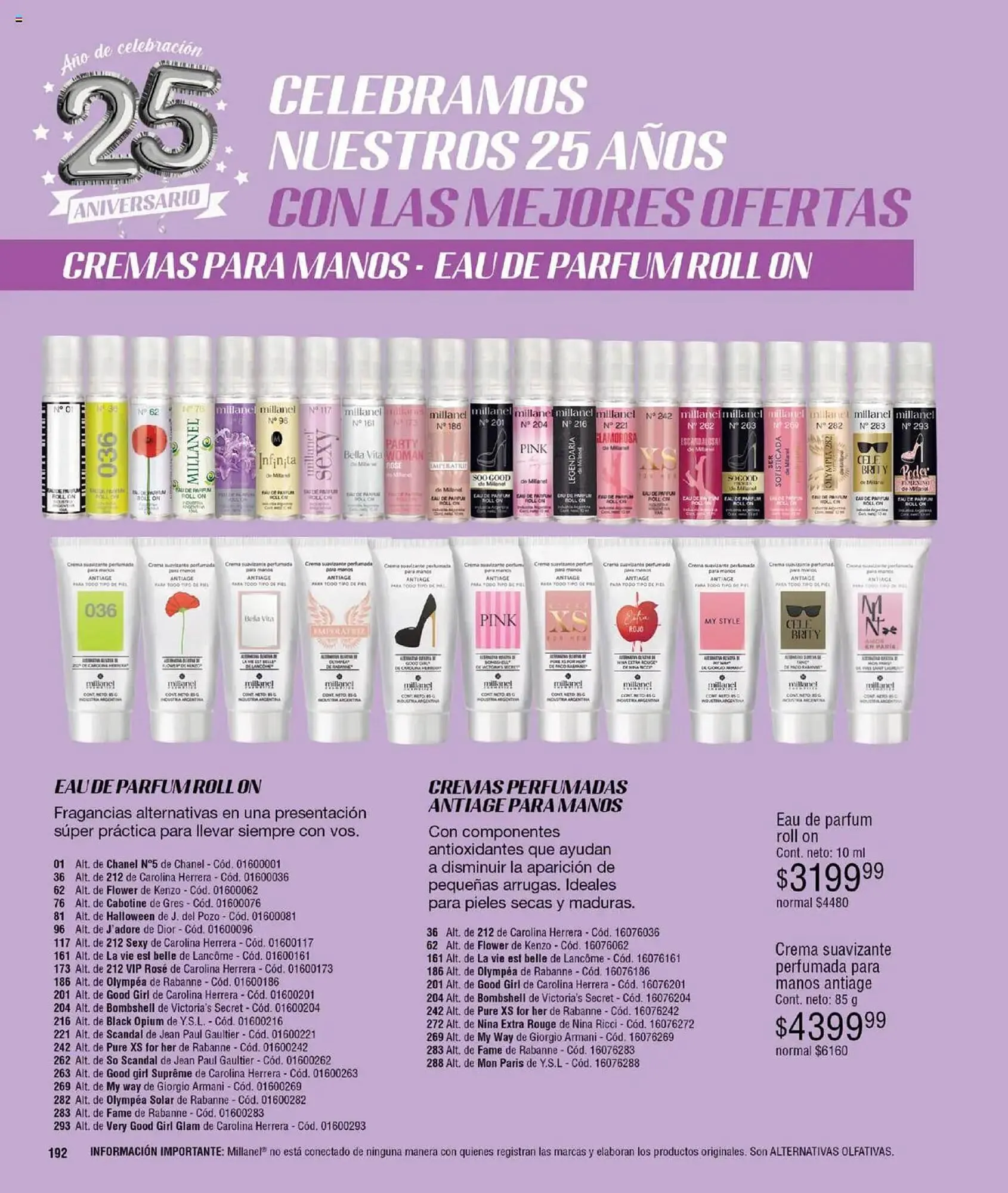 Ofertas de Catálogo Millanel Cosmética 31 de marzo al 27 de abril 2025 - Página 192 del catálogo