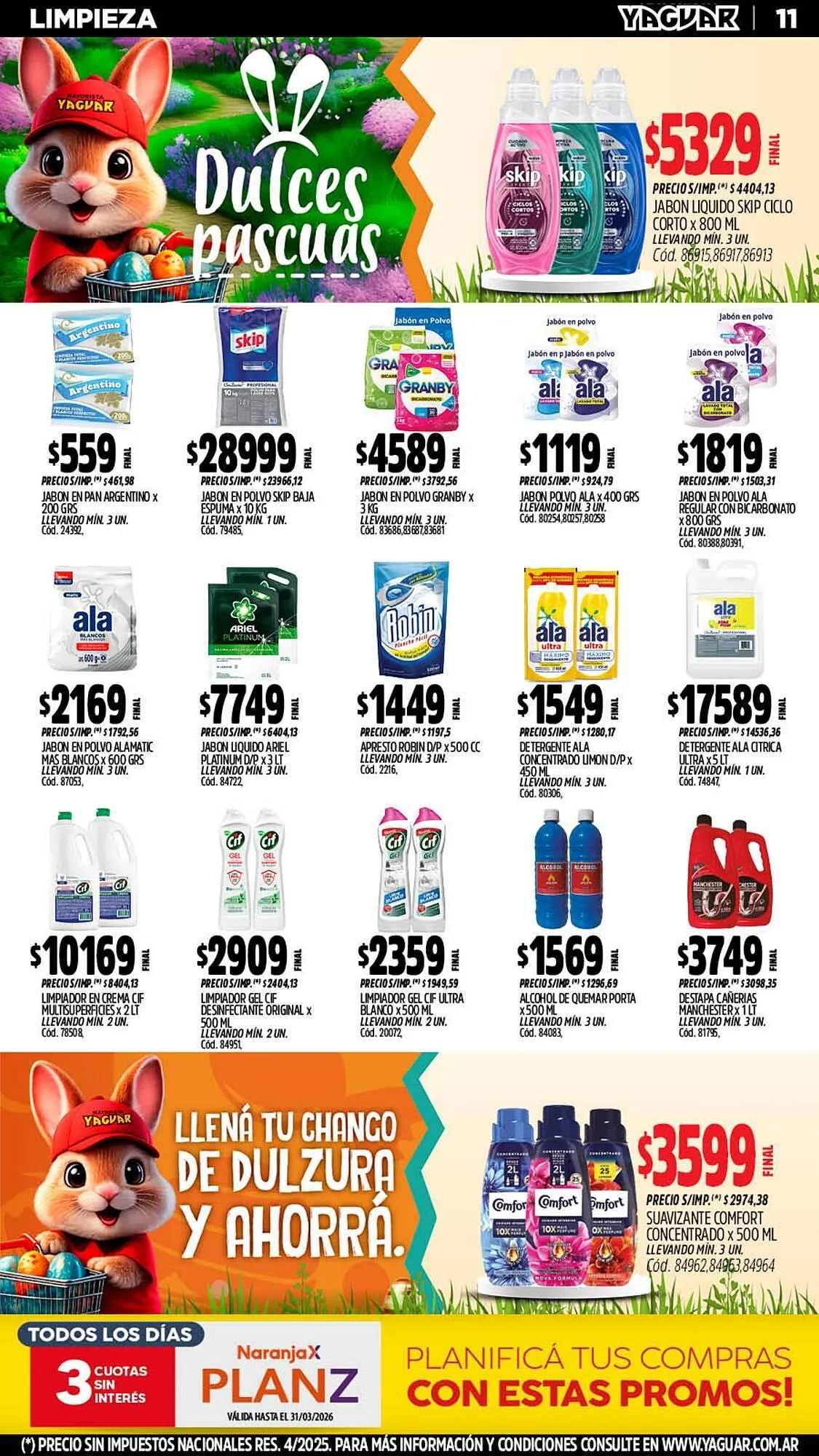 Ofertas de Catálogo Supermercados Yaguar 16 de marzo al 30 de marzo 2026 - Página 11 del catálogo