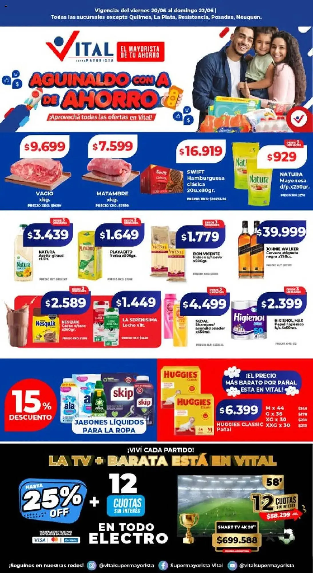 Ofertas de Catálogo Supermayorista Vital 20 de junio al 22 de junio 2025 - Página 1 del catálogo