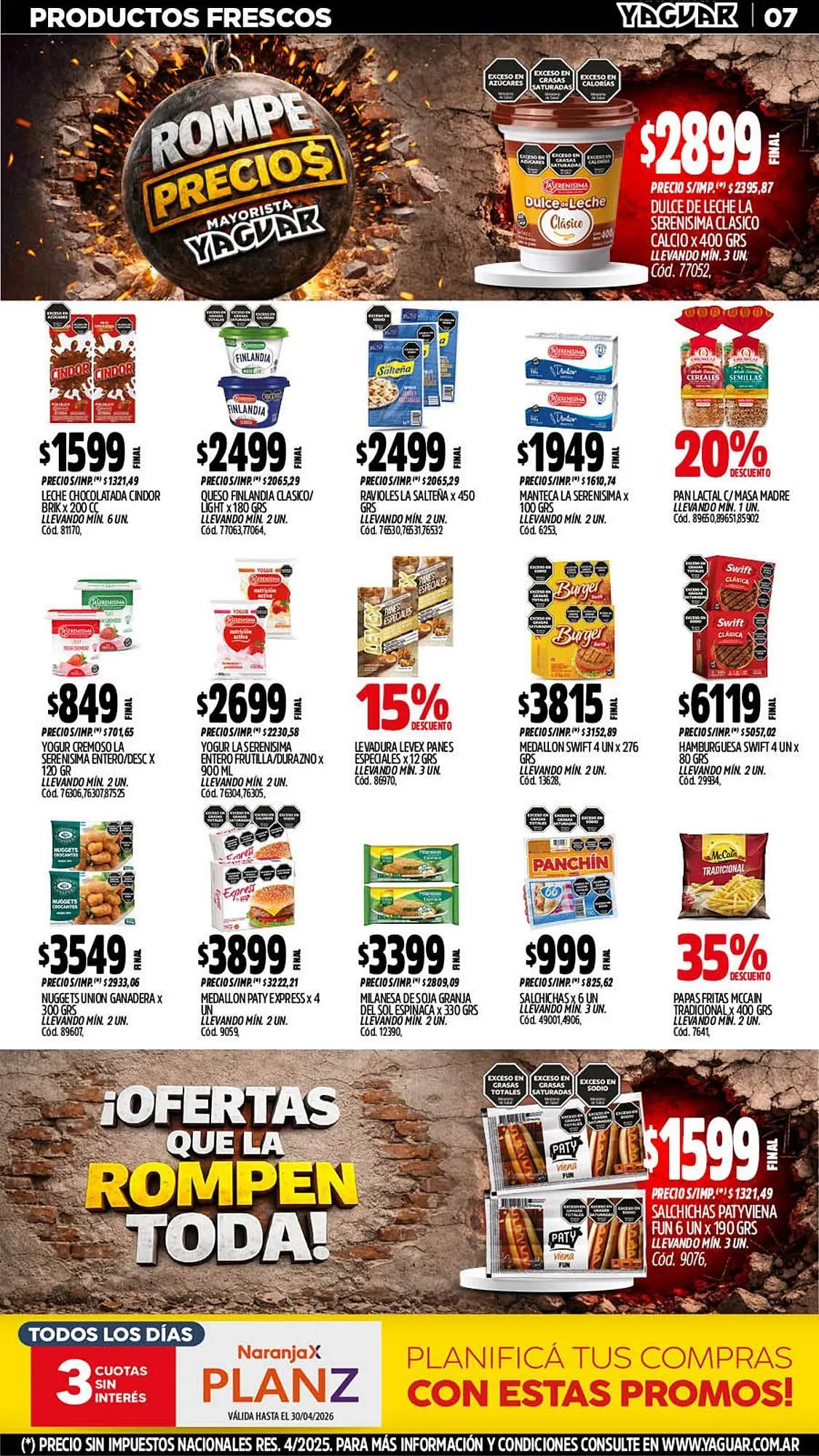 Ofertas de Catálogo Supermercados Yaguar 27 de abril al 3 de mayo 2026 - Página 7 del catálogo