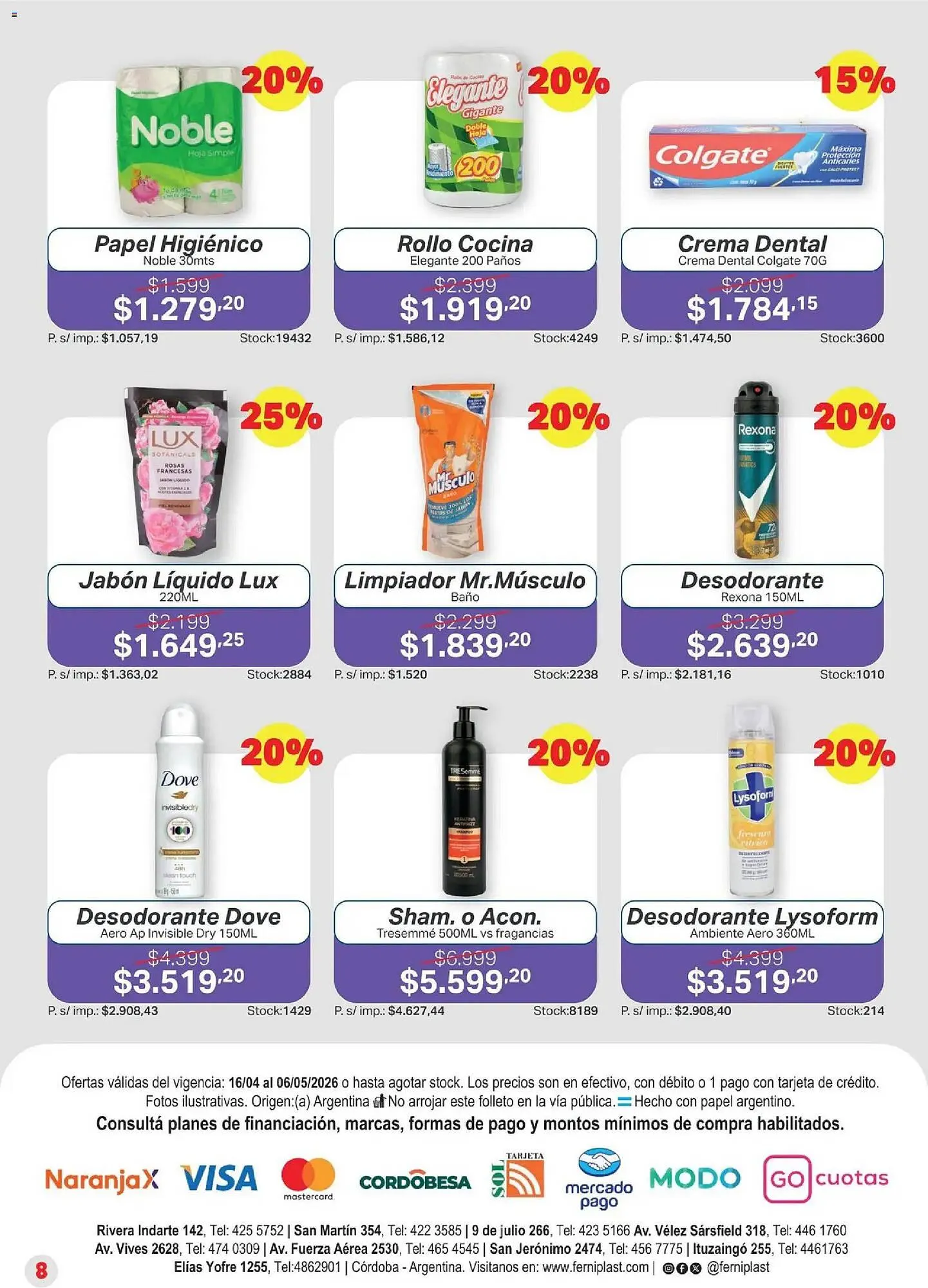 Ofertas de Catálogo Ferniplast 16 de abril al 6 de mayo 2026 - Página 8 del catálogo