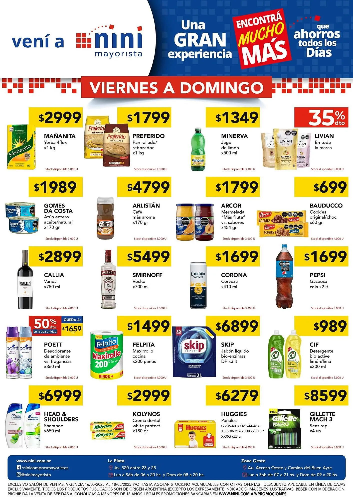 Ofertas de Catálogo Nini Mayorista 16 de mayo al 18 de mayo 2025 - Página 1 del catálogo