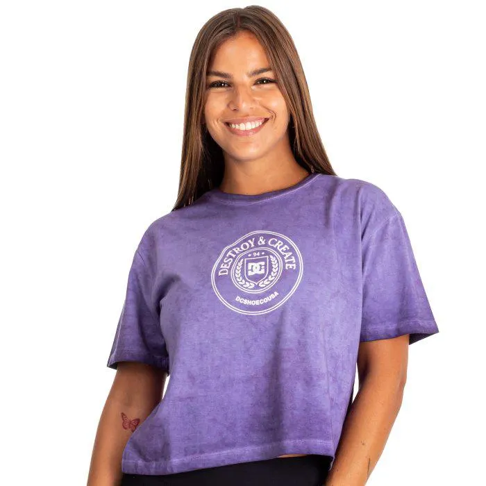 Remera Mc DC Op Crest Crop (Vio) DC Mujer