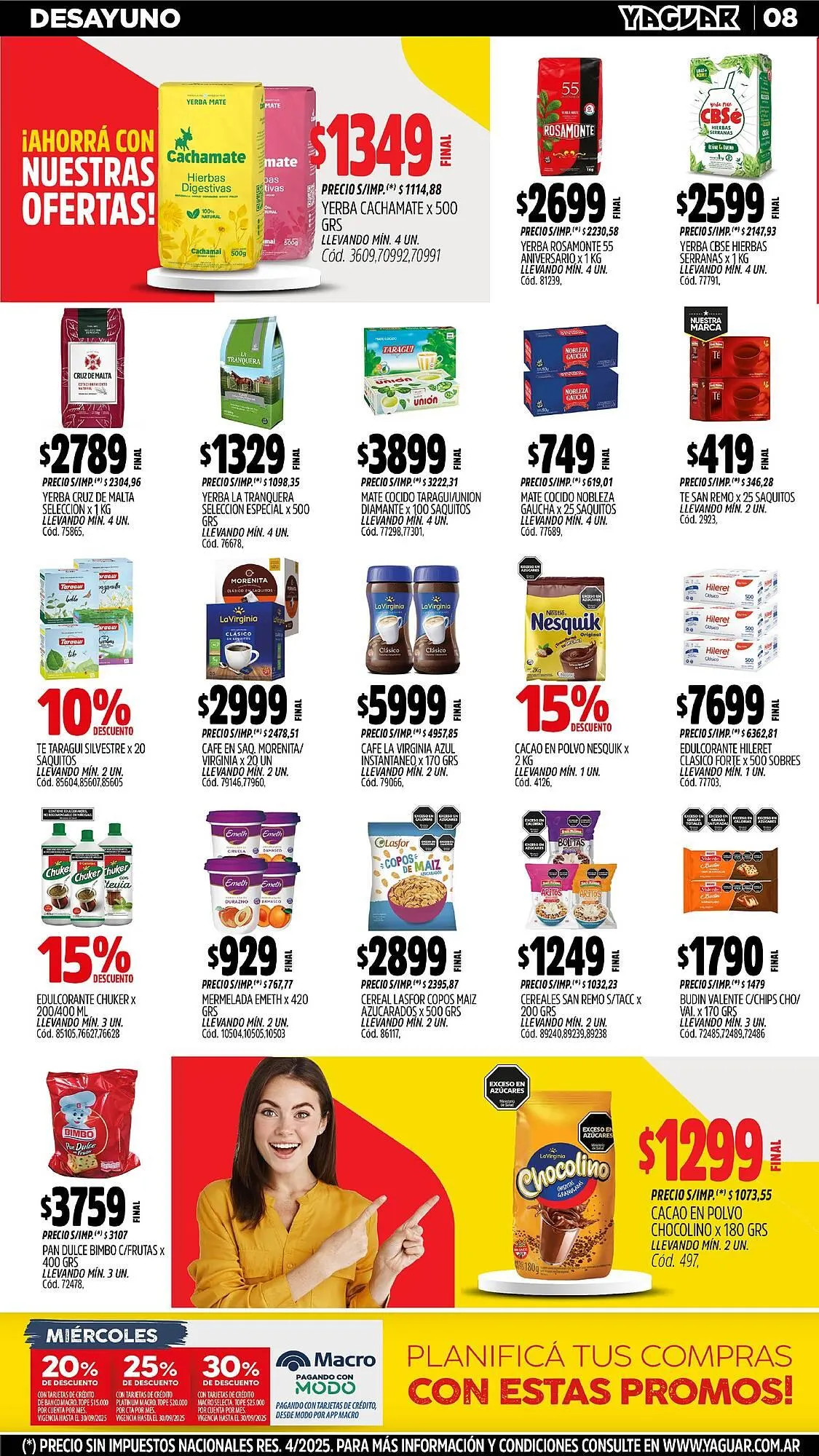 Ofertas de Catálogo Supermercados Yaguar 27 de octubre al 2 de noviembre 2025 - Página 8 del catálogo