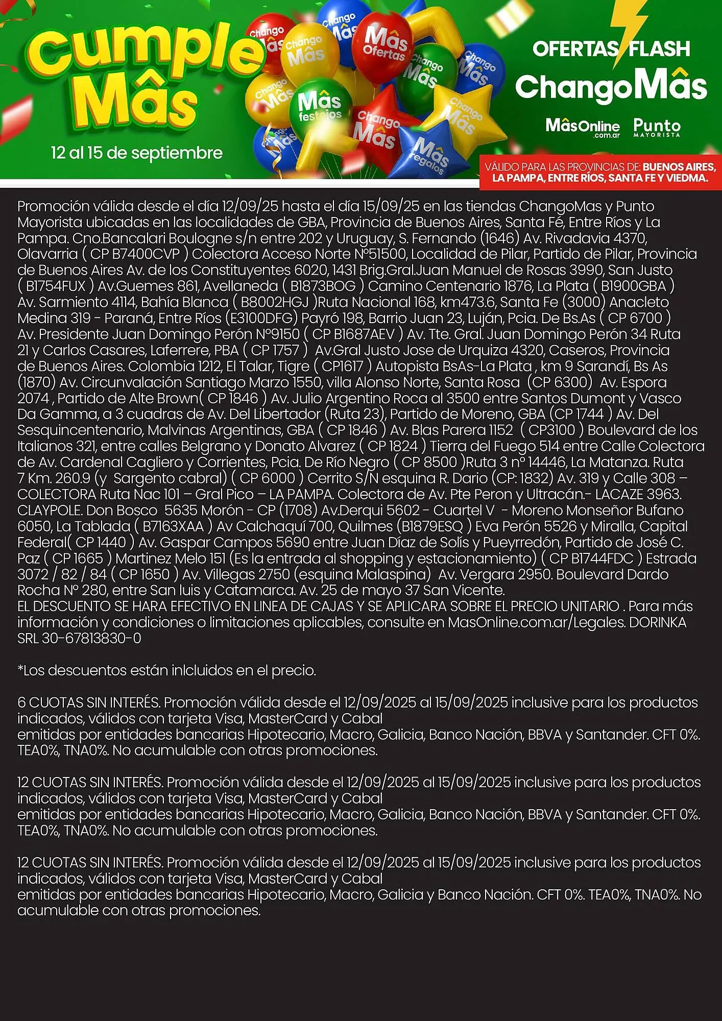 Ofertas de Catálogo Changomas 12 de septiembre al 15 de septiembre 2025 - Página 6 del catálogo