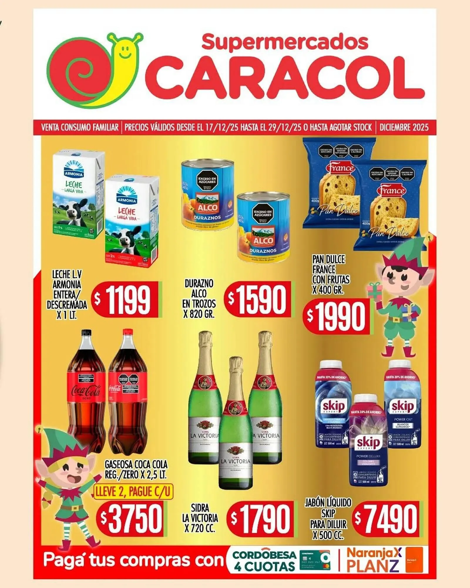Ofertas de Catálogo Supermercados Caracol 17 de diciembre al 29 de diciembre 2025 - Página 1 del catálogo