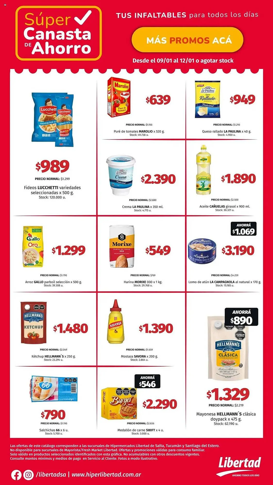 Ofertas de Catálogo Hipermercado Libertad 9 de enero al 12 de enero 2025 - Página 1 del catálogo