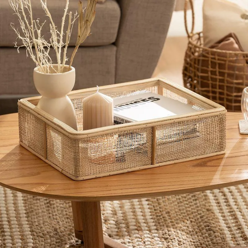 Bandeja Decorativa Rectangular Lino