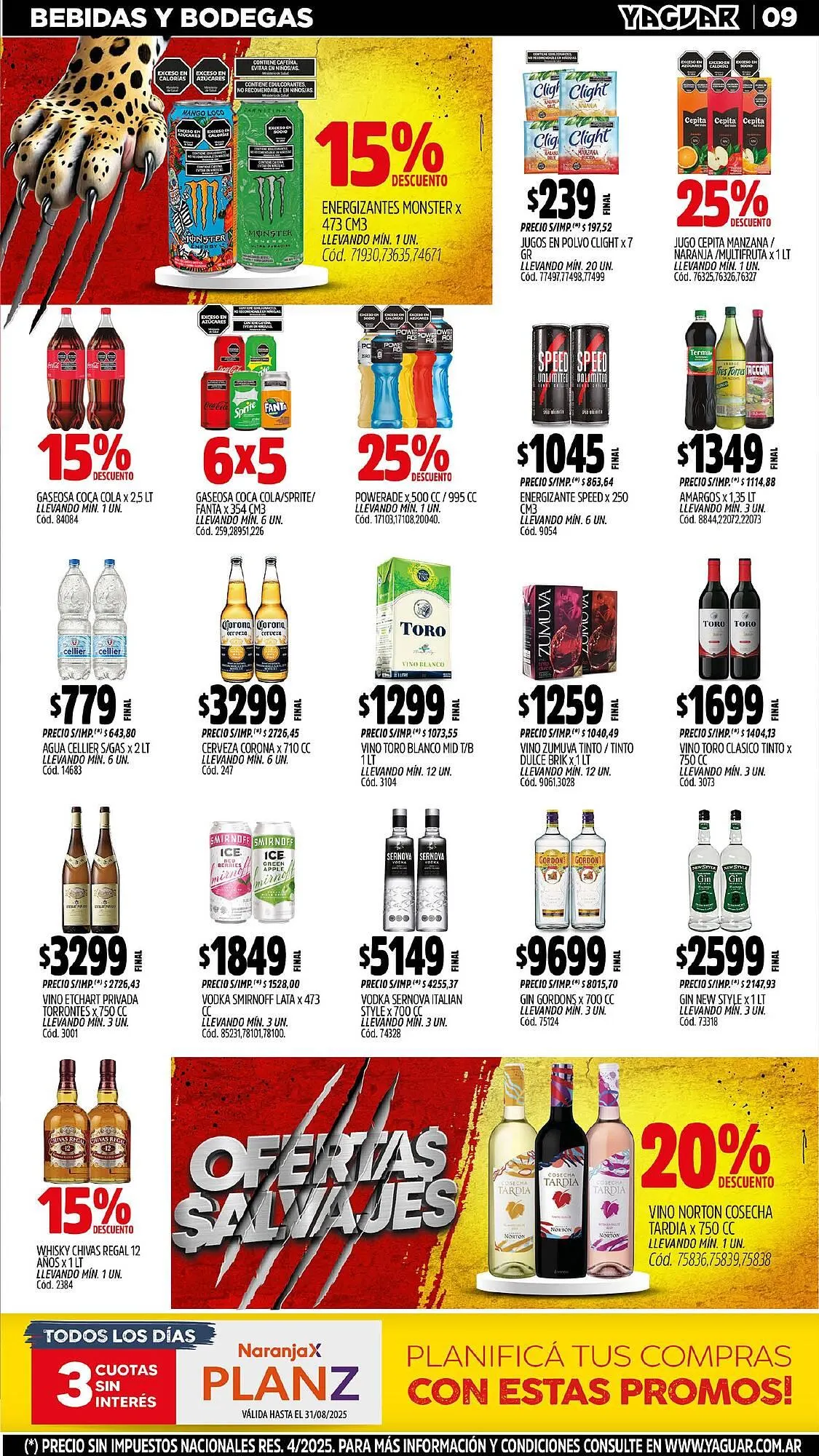 Ofertas de Catálogo Supermercados Yaguar 4 de agosto al 11 de agosto 2025 - Página 9 del catálogo