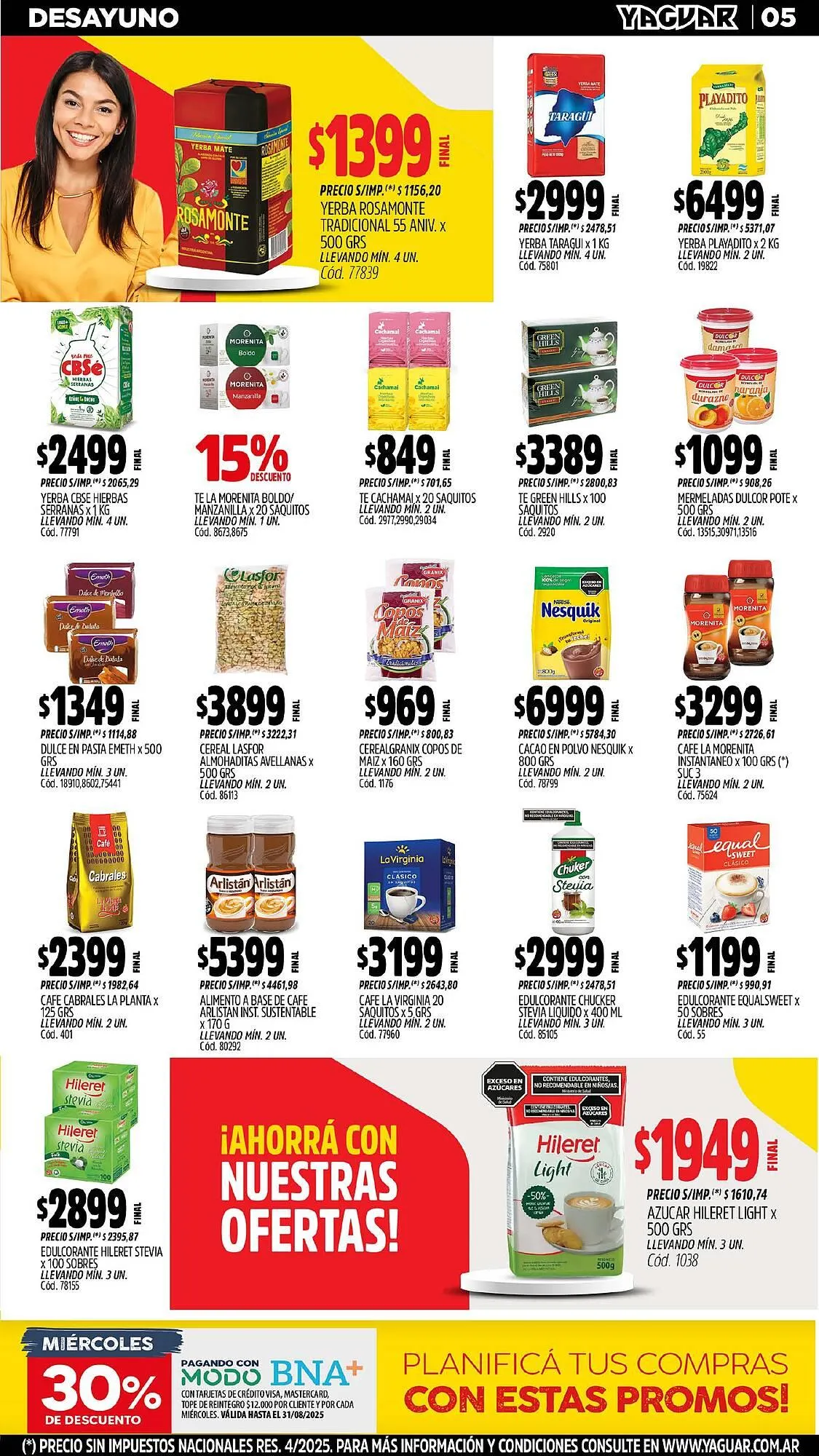 Ofertas de Catálogo Supermercados Yaguar 18 de agosto al 24 de agosto 2025 - Página 5 del catálogo
