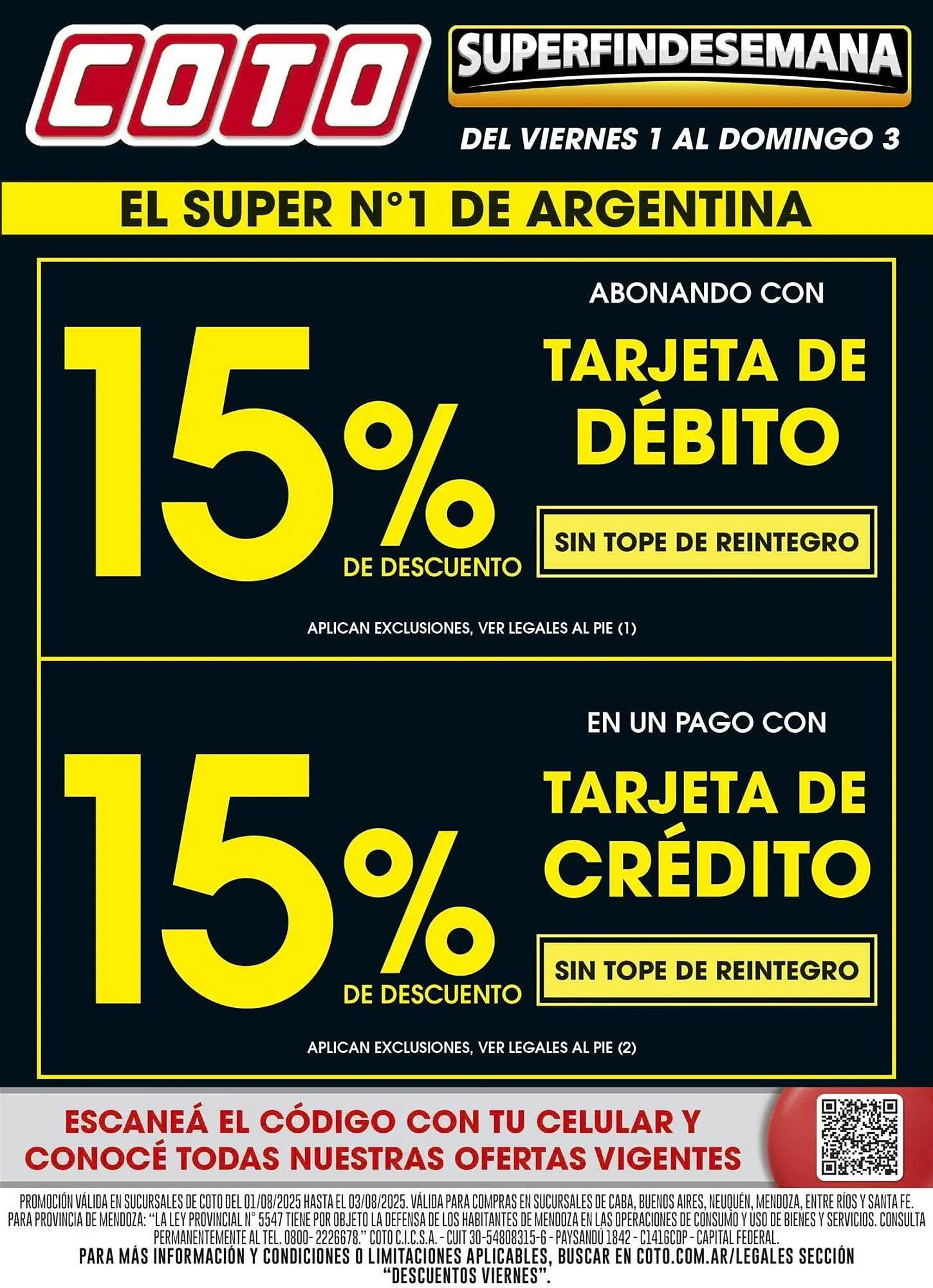 Ofertas de Catálogo Coto 1 de agosto al 3 de agosto 2025 - Página 1 del catálogo