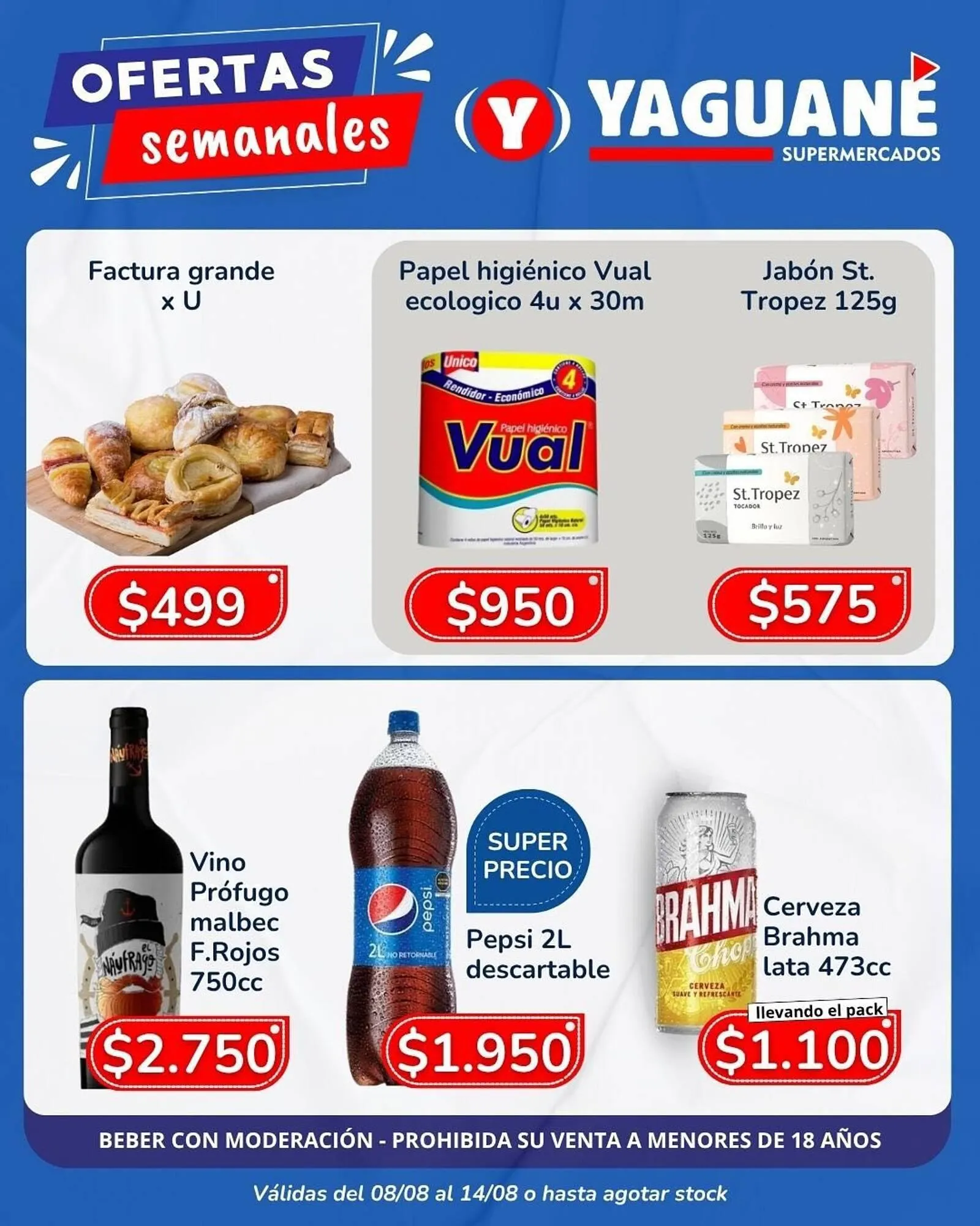 Ofertas de Catálogo Yaguane Supermercados 8 de agosto al 14 de agosto 2025 - Página 3 del catálogo