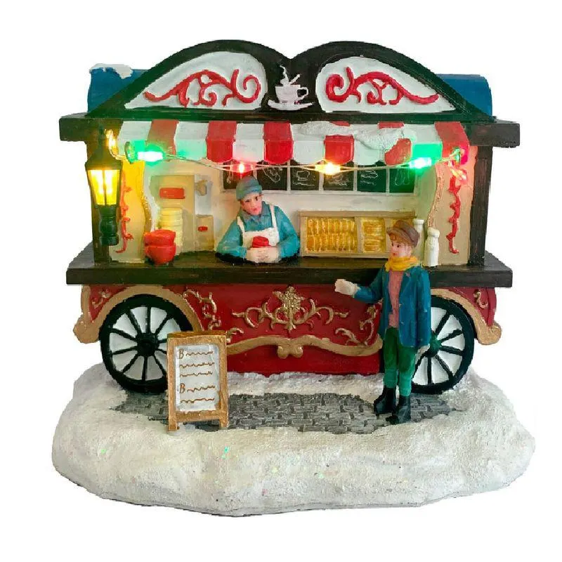 Figura navideña Carrito Comida Cotidiana 15x8.5x11 cm