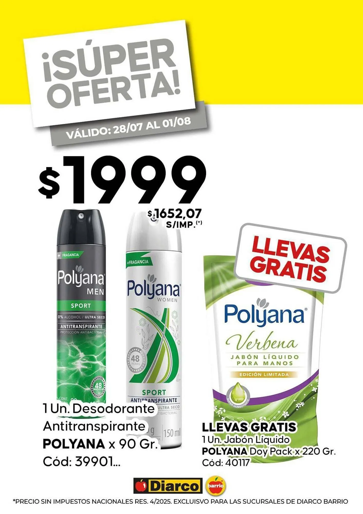 Ofertas de Catálogo Diarco 28 de julio al 1 de agosto 2025 - Página 1 del catálogo