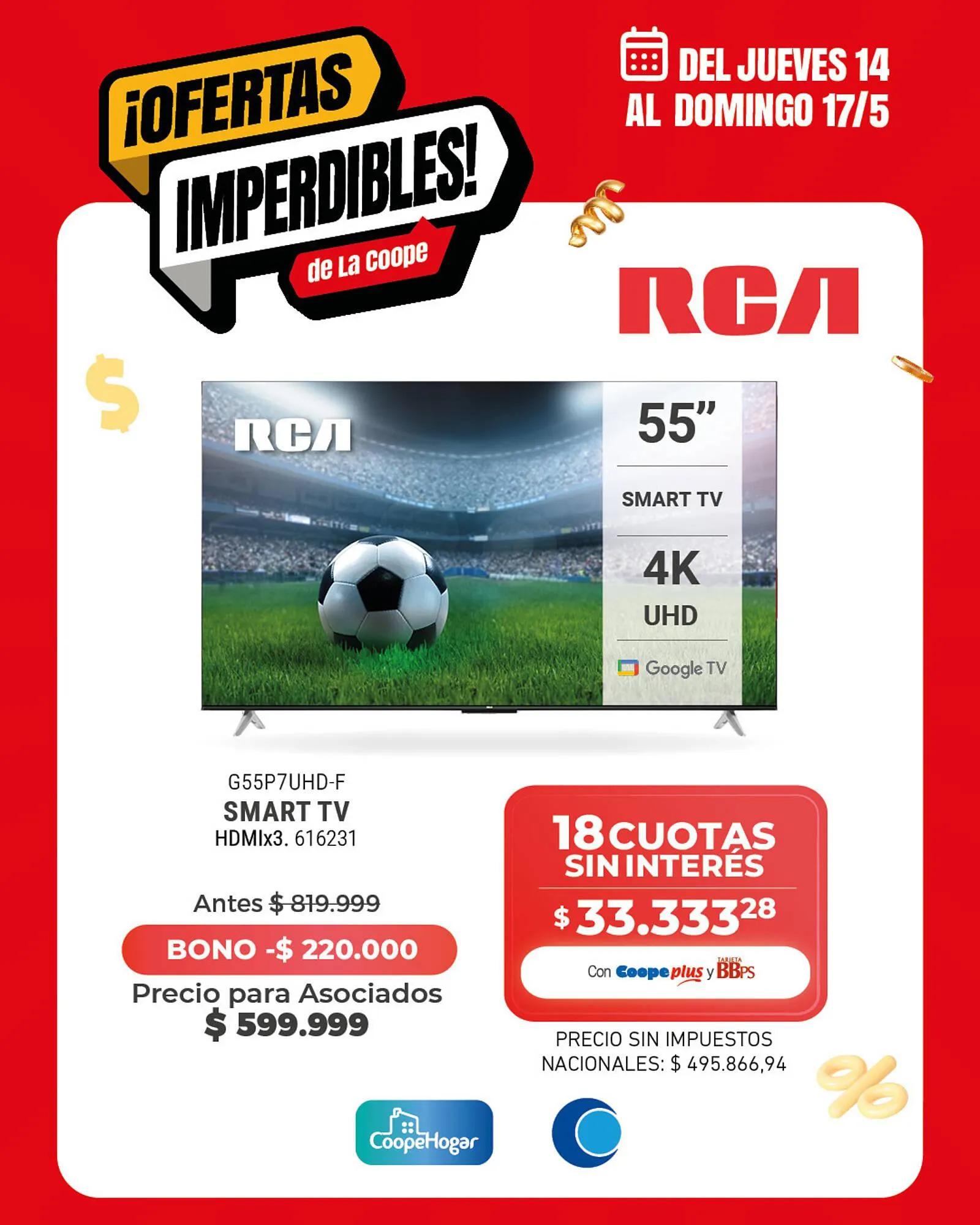 Ofertas de Catálogo Cooperativa Obrera 14 de mayo al 17 de mayo 2026 - Página 9 del catálogo