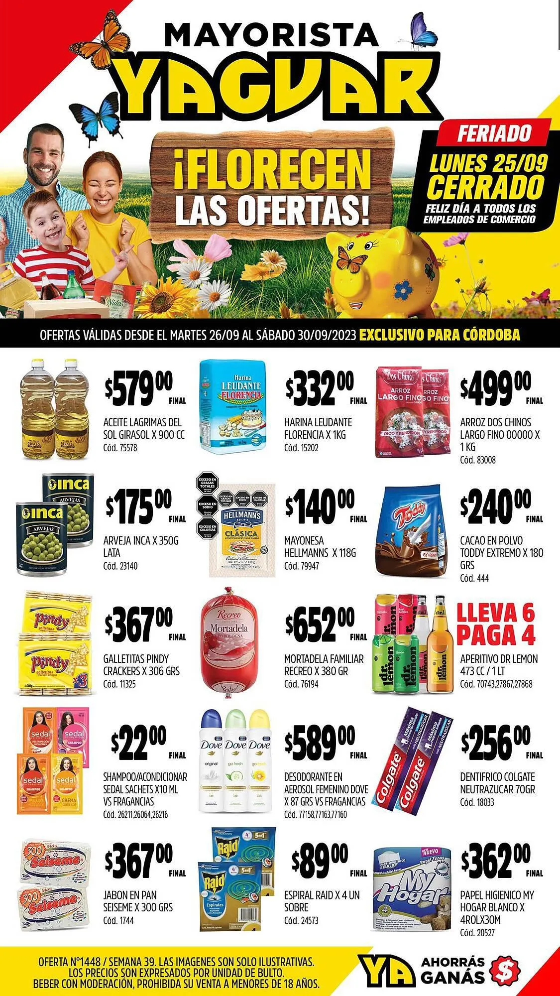 Ofertas de Catálogo Supermercados Yaguar 25 de septiembre al 30 de septiembre 2023 - Página 1 del catálogo