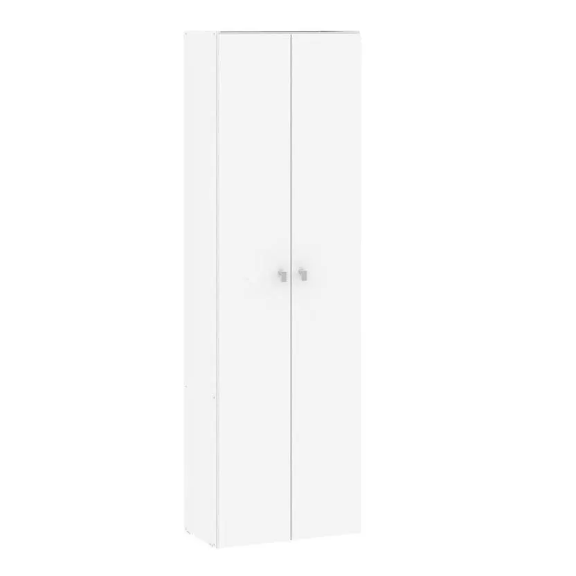 Mueble Escobero 2 puertas con espacio para escoba blanco
